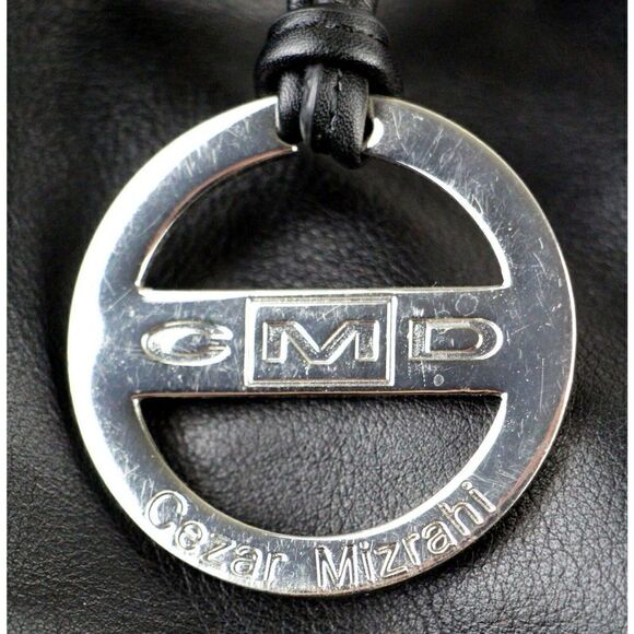 ROOMY Cezar Mizrahi BLACK GENUINE LEATHER SHOULDER BAG HANDBAG TOTE HOBO PURSE - Picture 2 of 16